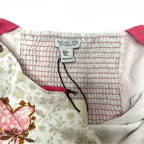 Rachel Zoe Linen Crop Halter Top Floral Tie Shoulder New with Tag Attached - Picture 11 of 11